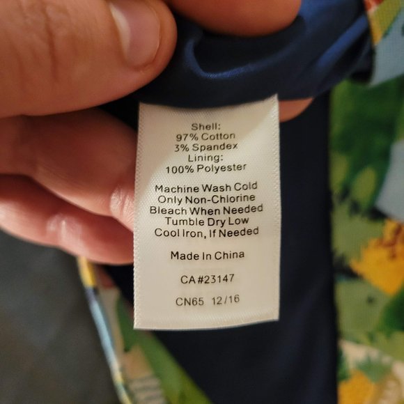 Talbots Tropical Print Mini Skirt Hawaii Flamingo EUC Size 2P - Picture 4 of 6